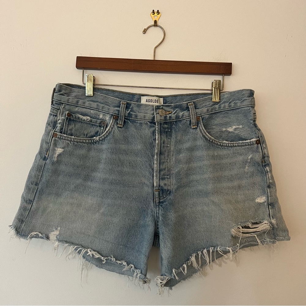 AGOLDE Parker Long Denim Shorts Size 31